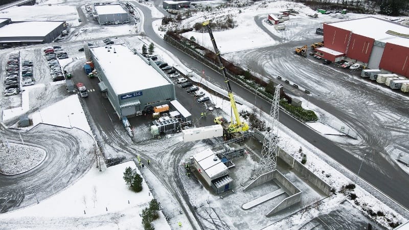 Imagem aérea do local de Stord-1